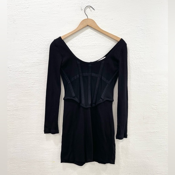 Dion Lee Black Corset Mini Dress - Picture 2 of 5